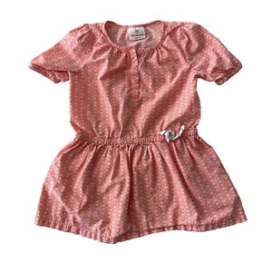 Hanna Andersson Pink Floral Print Dress Cotton Spring Summer Size 4 (100 Cm)